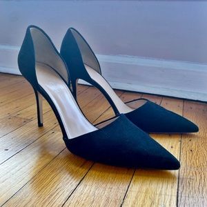 Black Suede J. Crew Heels